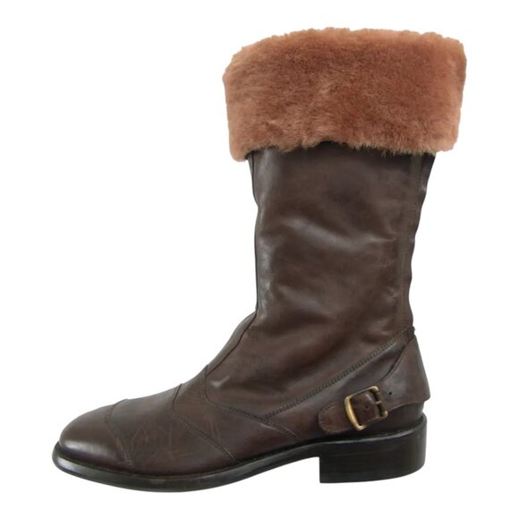 Belstaff Shearling Leather Custommaster Italian Biker Boots EU Size 45 Shoes New main image 7